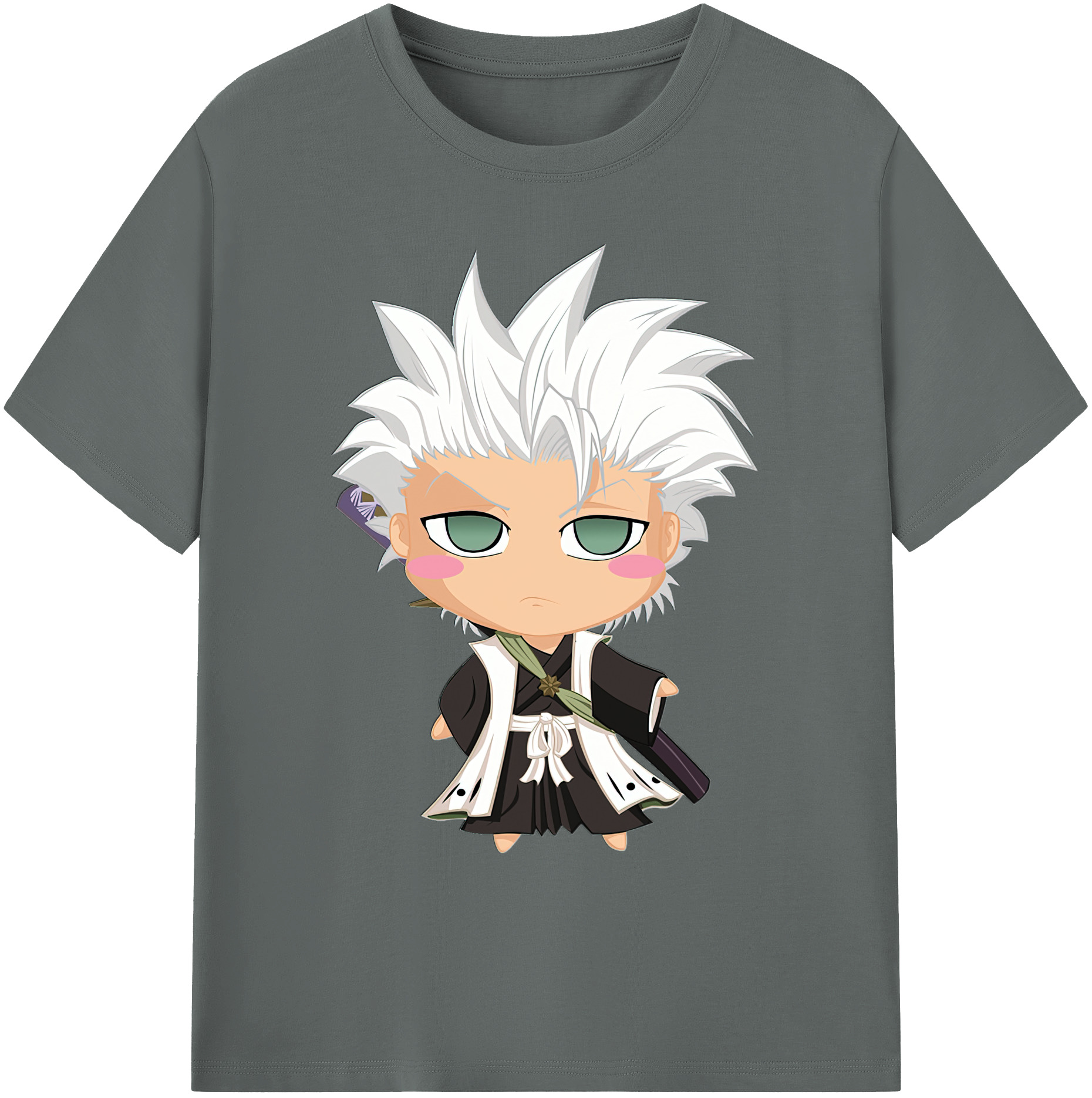 （画像用） ブリーチ 日番谷冬獅郎（ひつがや とうしろう） BLEACH Hitsugaya Toushirou 綿100％ メンズ半袖Tシャツ｜肌触りやわらか＆通気性